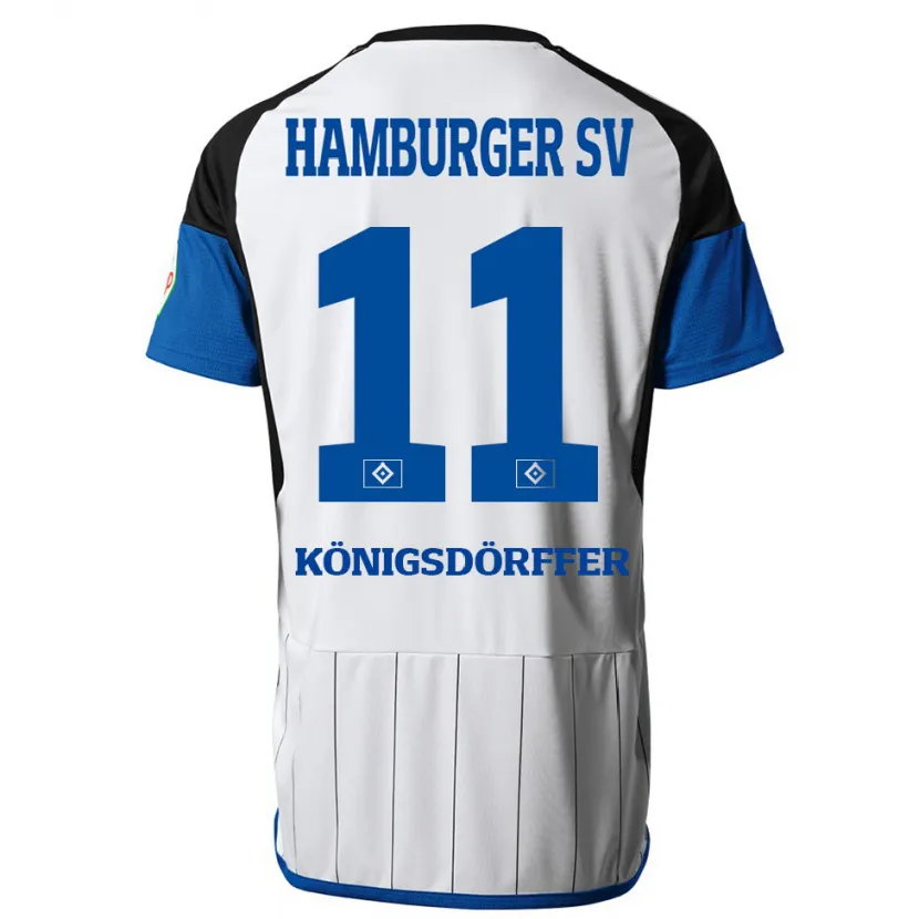 Danxen Niño Camiseta Ransford Königsdörffer #11 Blanco 1ª Equipación 2023/24 La Camisa