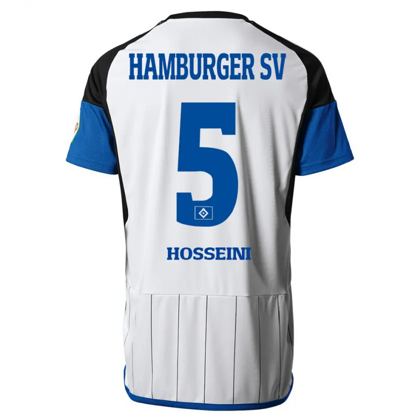 Danxen Niño Camiseta Reza Hosseini #5 Blanco 1ª Equipación 2023/24 La Camisa