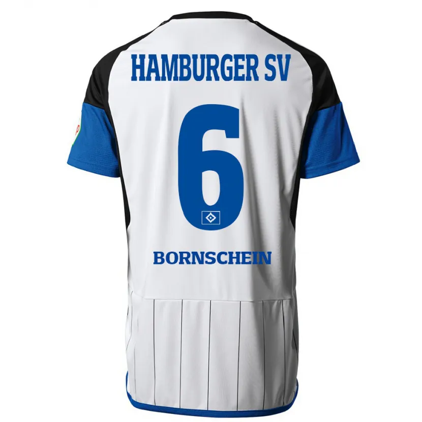 Danxen Niño Camiseta Lukas Bornschein #6 Blanco 1ª Equipación 2023/24 La Camisa