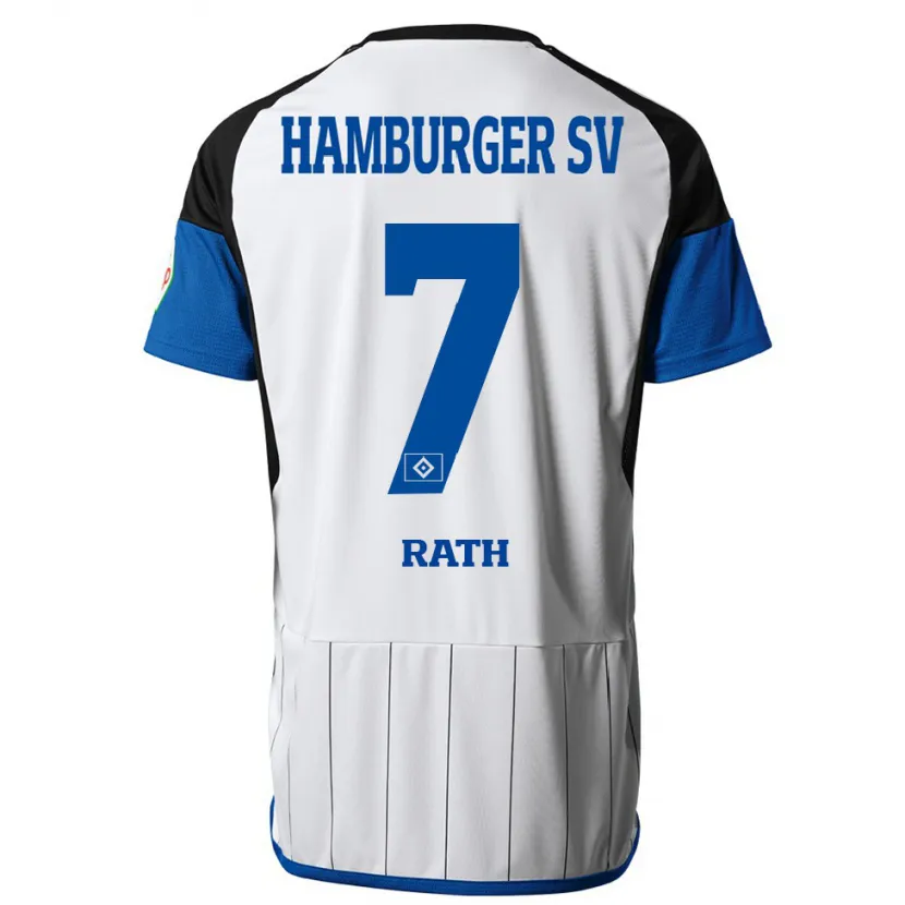 Danxen Niño Camiseta Davis Rath #7 Blanco 1ª Equipación 2023/24 La Camisa