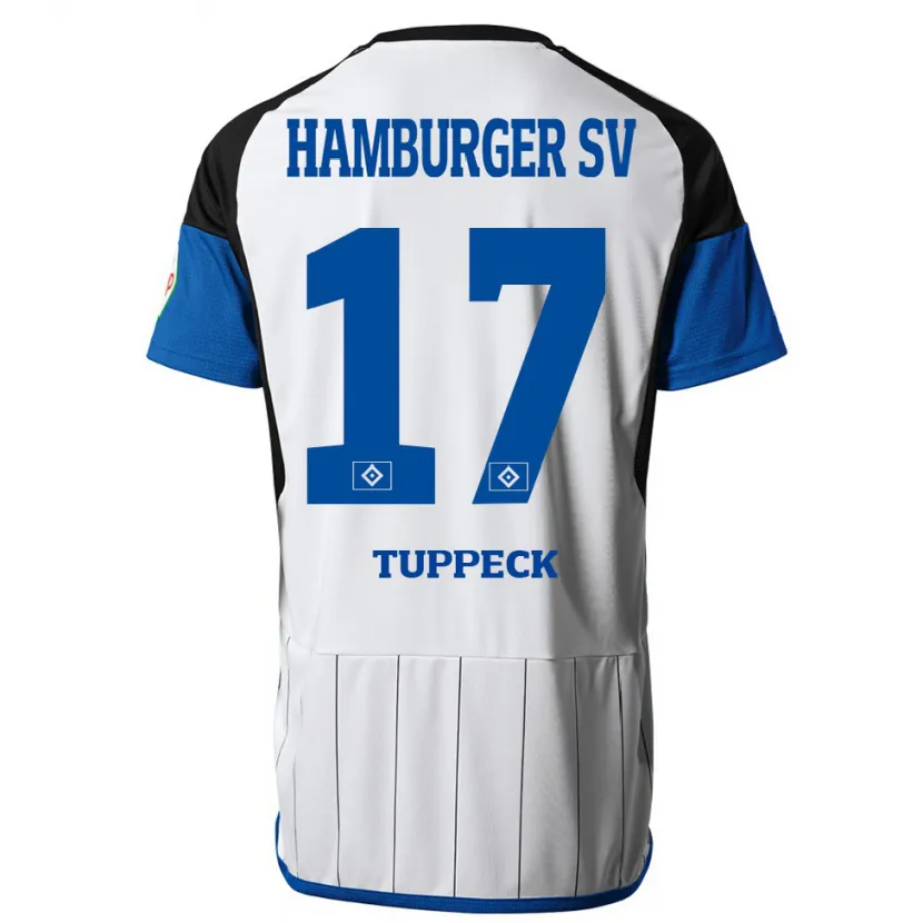 Danxen Niño Camiseta Niklas Tuppeck #17 Blanco 1ª Equipación 2023/24 La Camisa