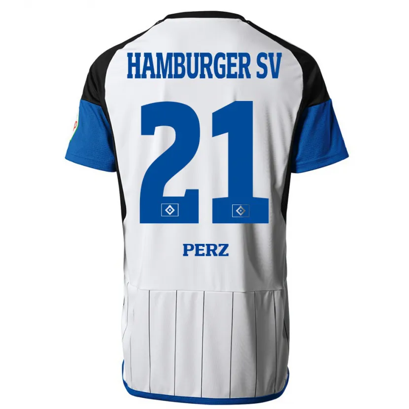 Danxen Niño Camiseta Marcel Perz #21 Blanco 1ª Equipación 2023/24 La Camisa