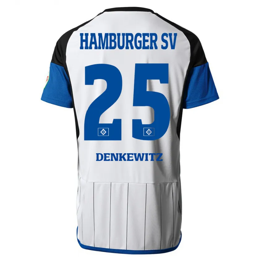 Danxen Niño Camiseta Nick Denkewitz #25 Blanco 1ª Equipación 2023/24 La Camisa