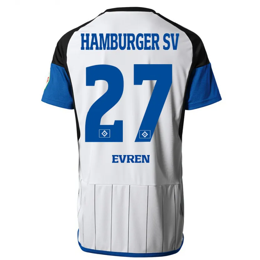 Danxen Niño Camiseta Batuhan Evren #27 Blanco 1ª Equipación 2023/24 La Camisa