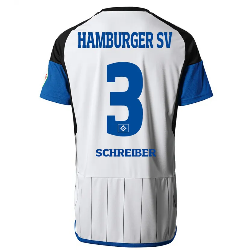 Danxen Niño Camiseta David Schreiber #3 Blanco 1ª Equipación 2023/24 La Camisa