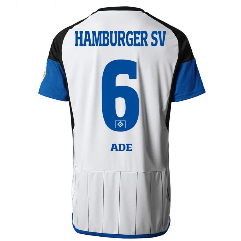 Danxen Niño Camiseta Jeremy Ade #6 Blanco 1ª Equipación 2023/24 La Camisa