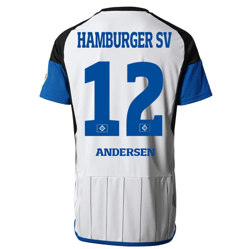 Danxen Niño Camiseta Patrick Andersen #12 Blanco 1ª Equipación 2023/24 La Camisa