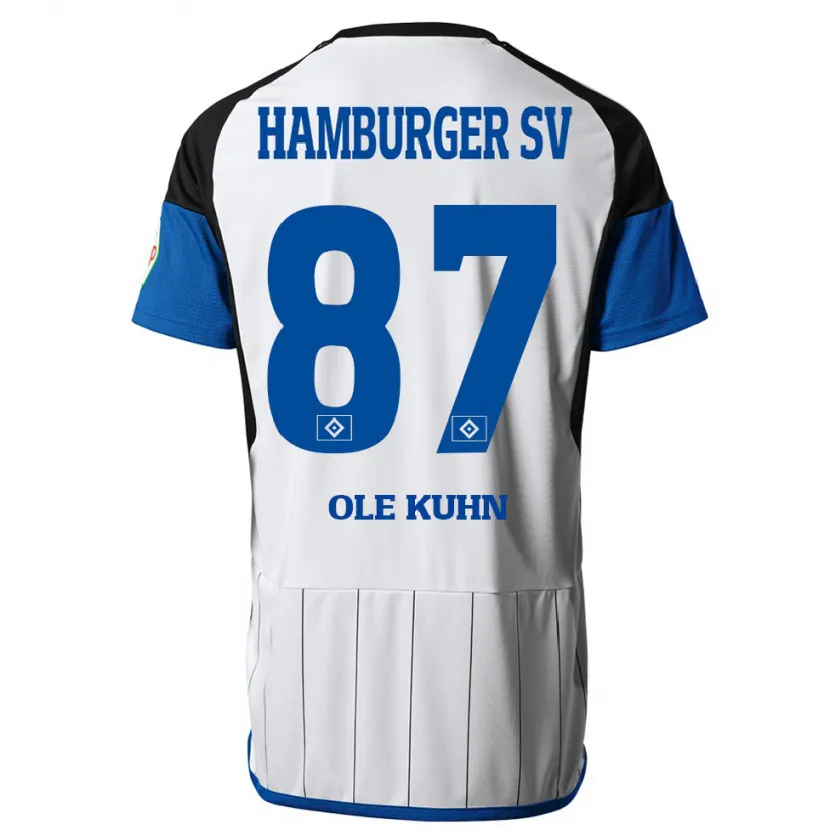 Danxen Niño Camiseta Niklas Ole Kühn #87 Blanco 1ª Equipación 2023/24 La Camisa