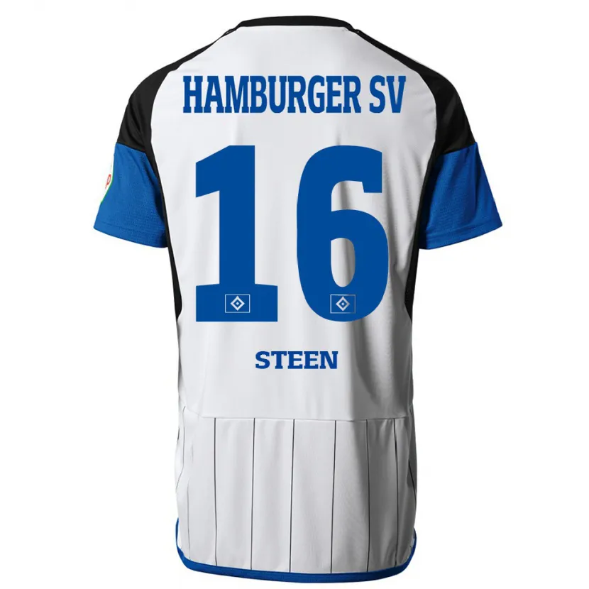 Danxen Niño Camiseta Maya Steen #16 Blanco 1ª Equipación 2023/24 La Camisa