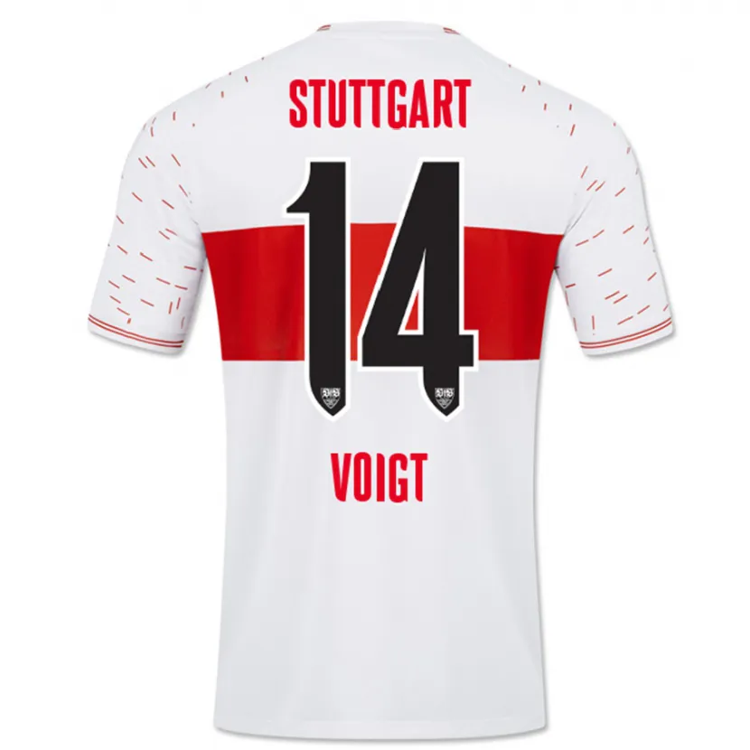 Danxen Niño Camiseta Max Voigt #14 Blanco 1ª Equipación 2023/24 La Camisa