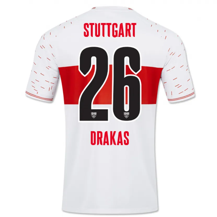 Danxen Niño Camiseta Babis Drakas #26 Blanco 1ª Equipación 2023/24 La Camisa