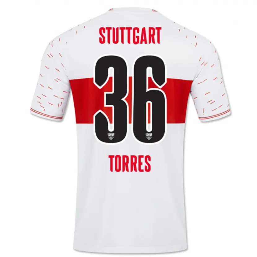 Danxen Niño Camiseta Yohann Torres #36 Blanco 1ª Equipación 2023/24 La Camisa