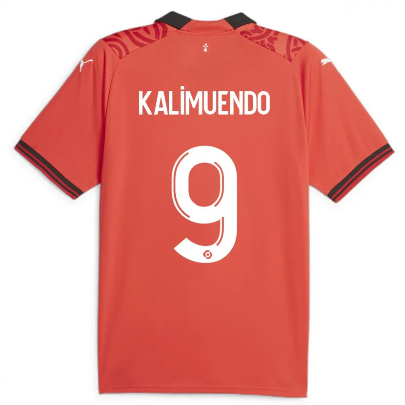 Danxen Niño Camiseta Arnaud Kalimuendo #9 Rojo 1ª Equipación 2023/24 La Camisa