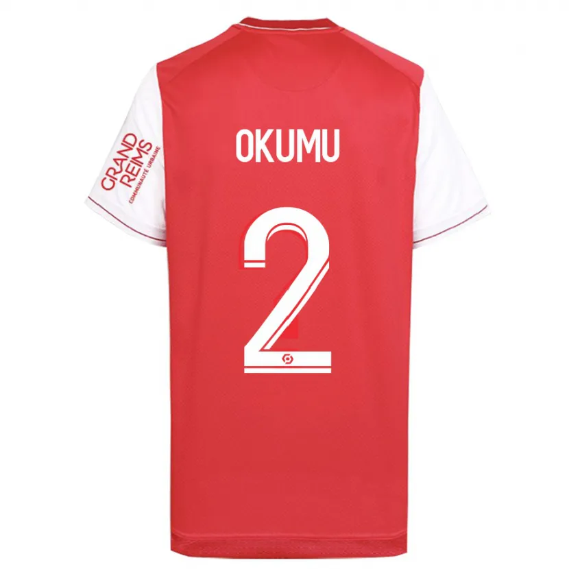 Danxen Niño Camiseta Joseph Okumu #2 Rojo 1ª Equipación 2023/24 La Camisa