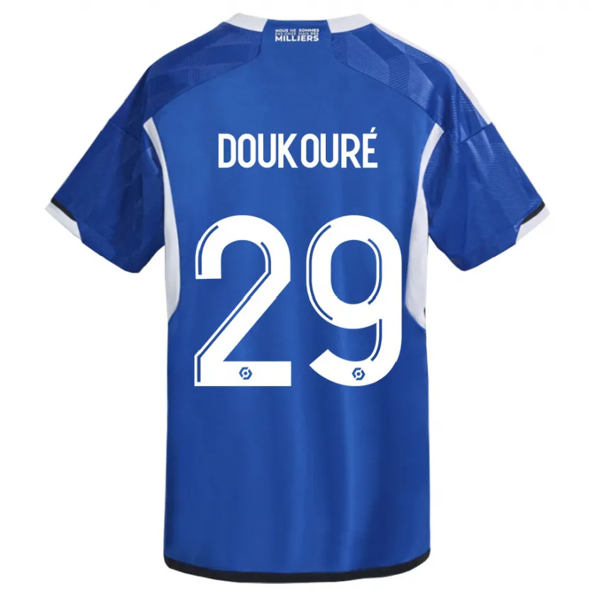 Danxen Niño Camiseta Ismaël Doukouré #29 Azul 1ª Equipación 2023/24 La Camisa