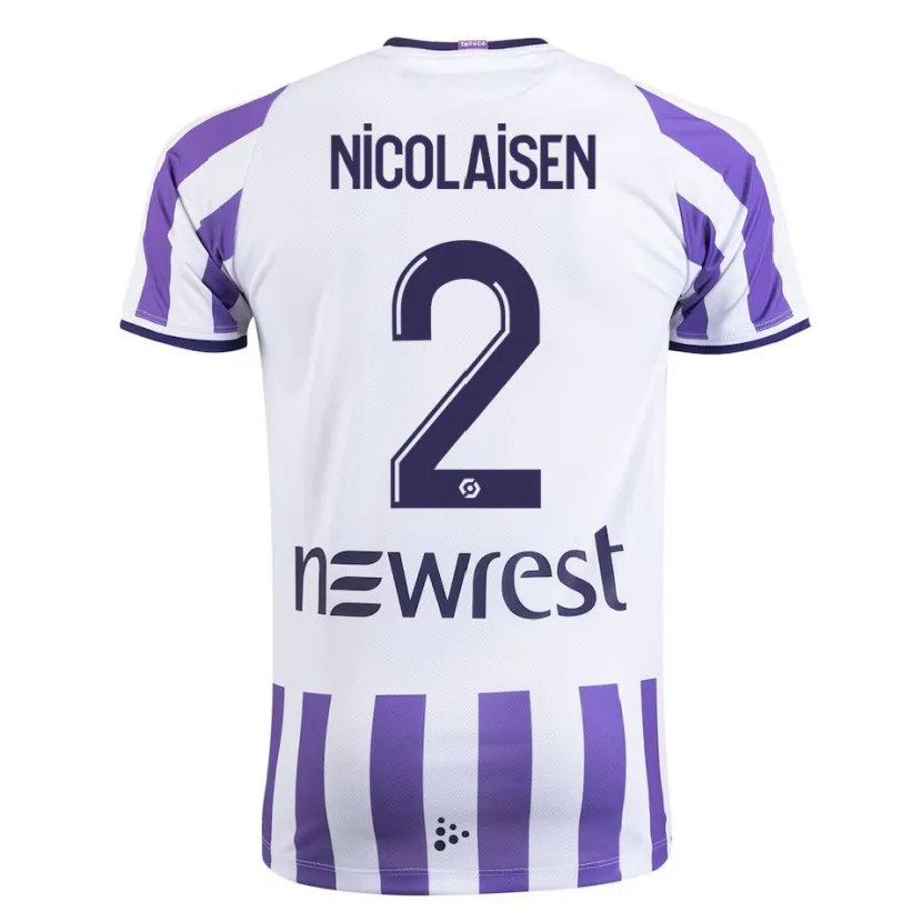 Danxen Niño Camiseta Rasmus Nicolaisen #2 Blanco 1ª Equipación 2023/24 La Camisa