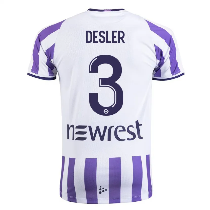 Danxen Niño Camiseta Mikkel Desler #3 Blanco 1ª Equipación 2023/24 La Camisa