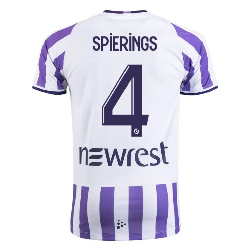 Danxen Niño Camiseta Stijn Spierings #4 Blanco 1ª Equipación 2023/24 La Camisa