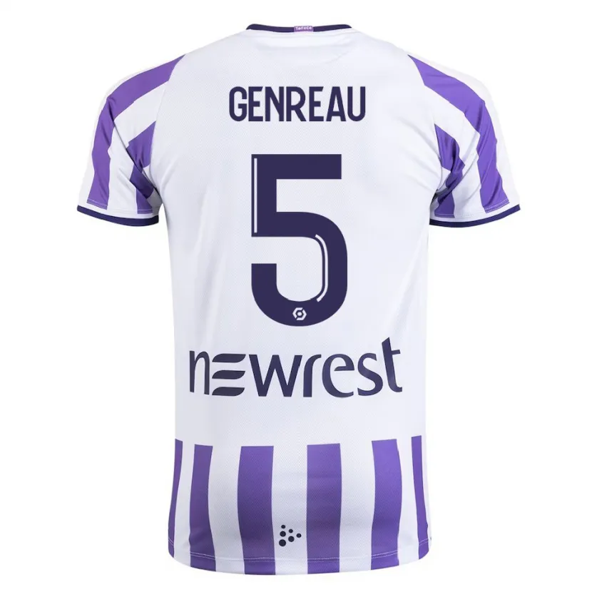 Danxen Niño Camiseta Denis Genreau #5 Blanco 1ª Equipación 2023/24 La Camisa