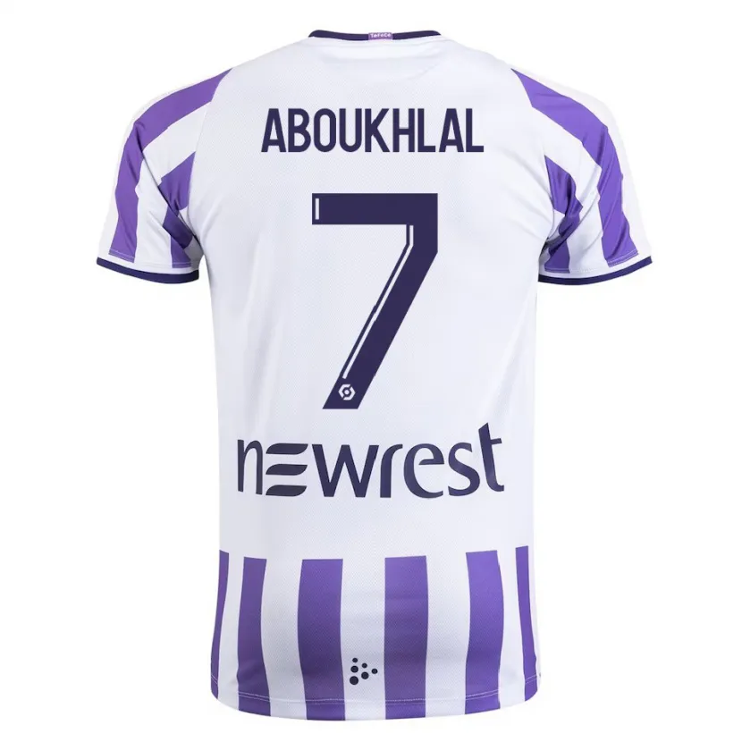 Danxen Niño Camiseta Zakaria Aboukhlal #7 Blanco 1ª Equipación 2023/24 La Camisa