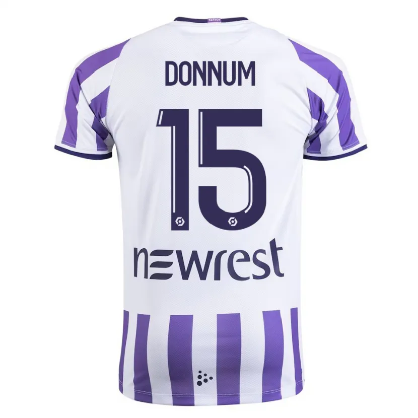 Danxen Niño Camiseta Aron Dønnum #15 Blanco 1ª Equipación 2023/24 La Camisa