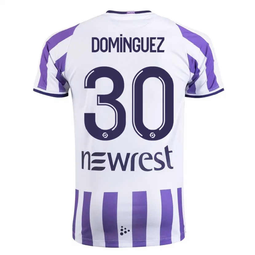 Danxen Niño Camiseta Álex Domínguez #30 Blanco 1ª Equipación 2023/24 La Camisa