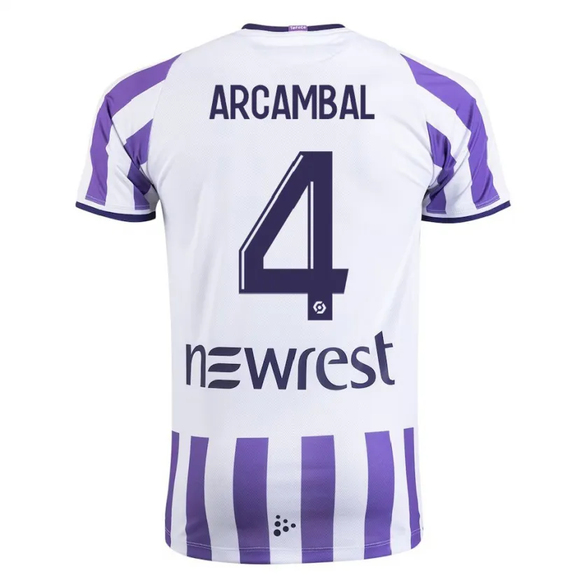 Danxen Niño Camiseta Anais Arcambal #4 Blanco 1ª Equipación 2023/24 La Camisa