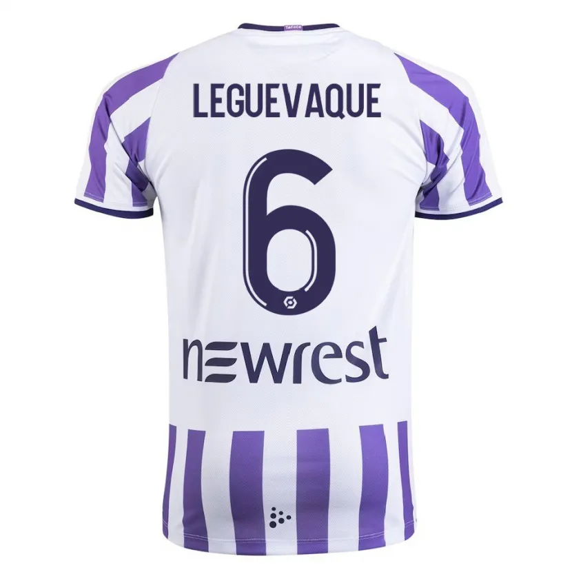 Danxen Niño Camiseta Laurie Leguevaque #6 Blanco 1ª Equipación 2023/24 La Camisa