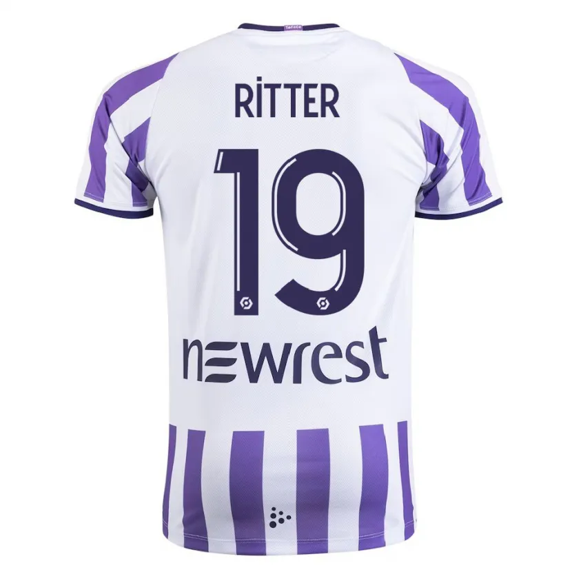 Danxen Niño Camiseta Morgane Ritter #19 Blanco 1ª Equipación 2023/24 La Camisa