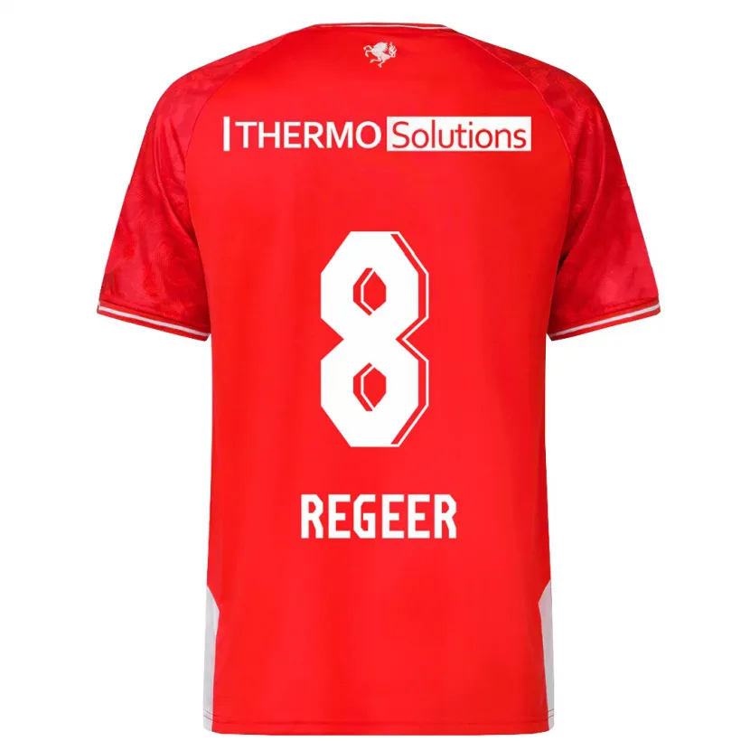 Danxen Niño Camiseta Youri Regeer #8 Rojo 1ª Equipación 2023/24 La Camisa