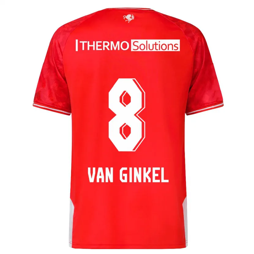 Danxen Niño Camiseta Danique Van Ginkel #8 Rojo 1ª Equipación 2023/24 La Camisa