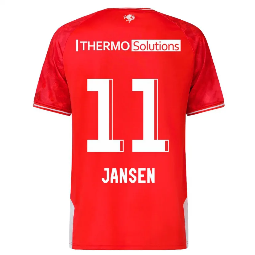 Danxen Niño Camiseta Renate Jansen #11 Rojo 1ª Equipación 2023/24 La Camisa