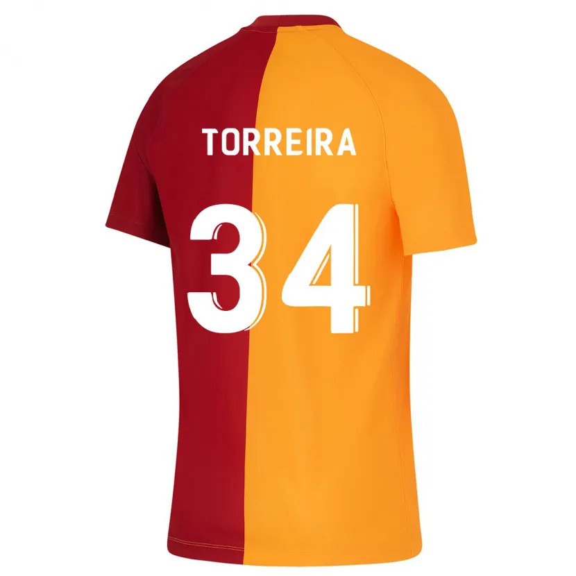 Danxen Niño Camiseta Lucas Torreira #34 Naranja 1ª Equipación 2023/24 La Camisa