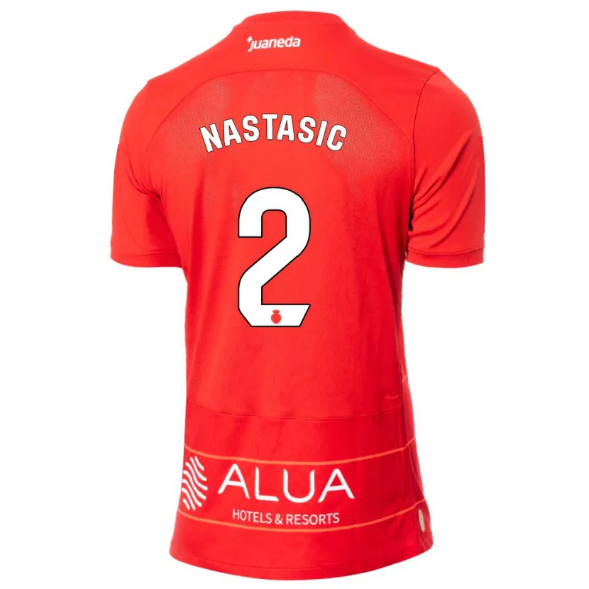 Danxen Niño Camiseta Matija Nastasic #2 Rojo 1ª Equipación 2023/24 La Camisa