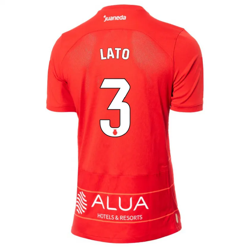 Danxen Niño Camiseta Toni Lato #3 Rojo 1ª Equipación 2023/24 La Camisa