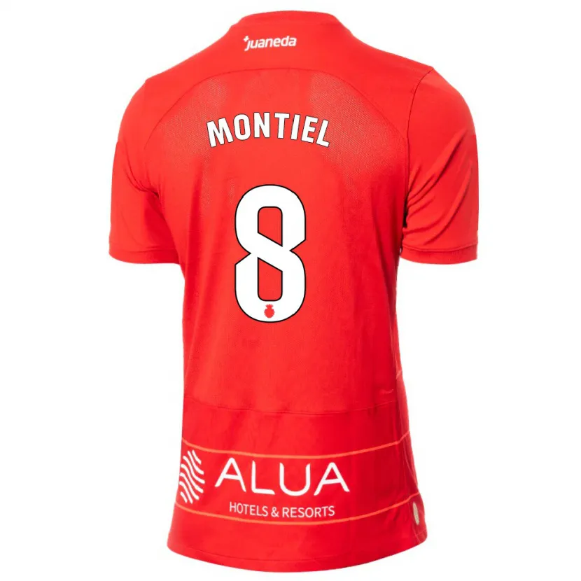 Danxen Niño Camiseta Luis Montiel #8 Rojo 1ª Equipación 2023/24 La Camisa