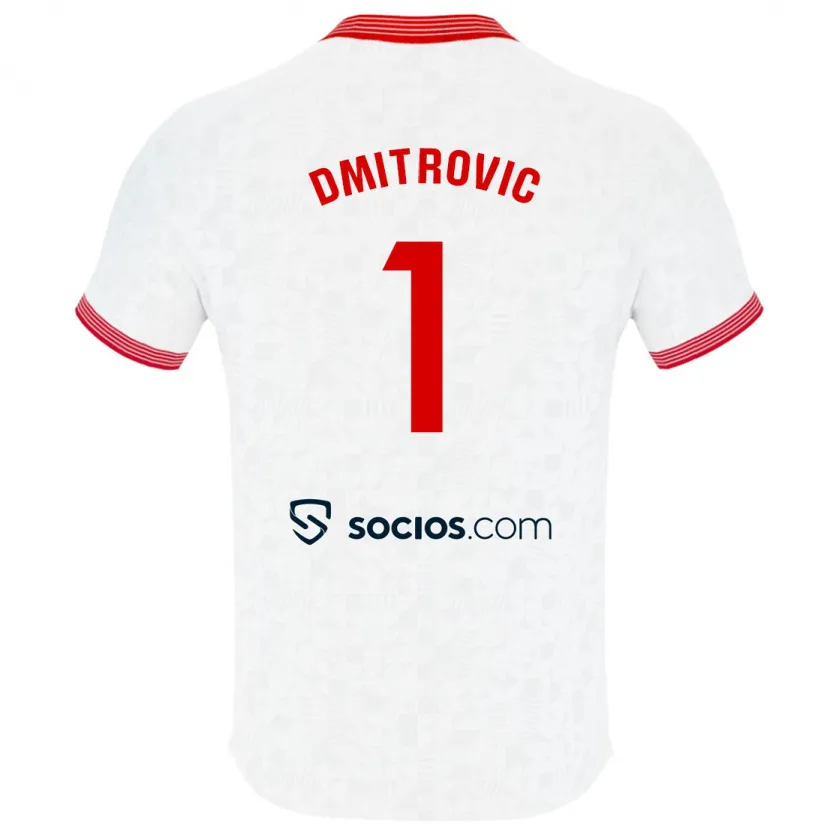 Danxen Niño Camiseta Marko Dmitrović #1 Blanco 1ª Equipación 2023/24 La Camisa