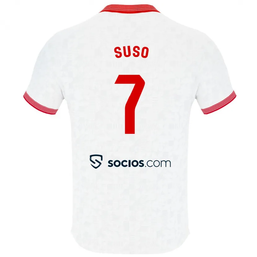 Danxen Niño Camiseta Suso #7 Blanco 1ª Equipación 2023/24 La Camisa