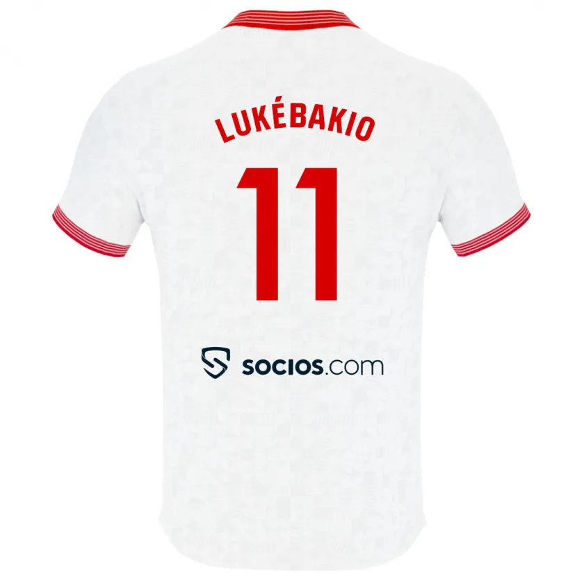 Danxen Niño Camiseta Dodi Lukébakio #11 Blanco 1ª Equipación 2023/24 La Camisa