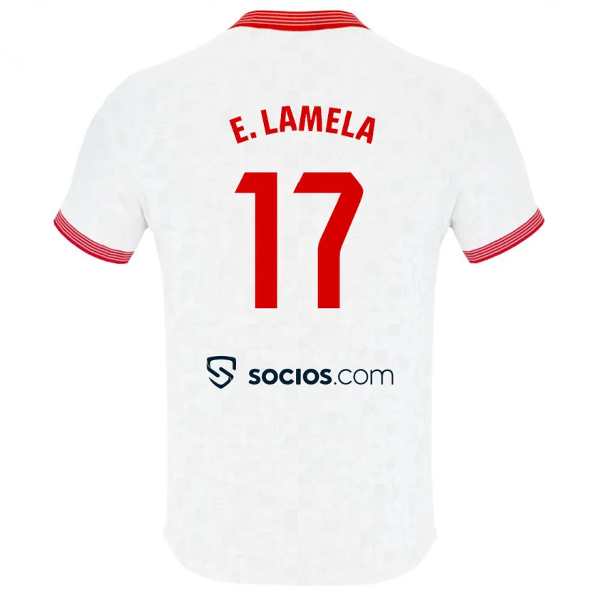 Danxen Niño Camiseta Erik Lamela #17 Blanco 1ª Equipación 2023/24 La Camisa