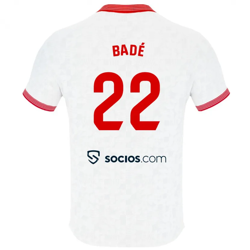 Danxen Niño Camiseta Loïc Badé #22 Blanco 1ª Equipación 2023/24 La Camisa