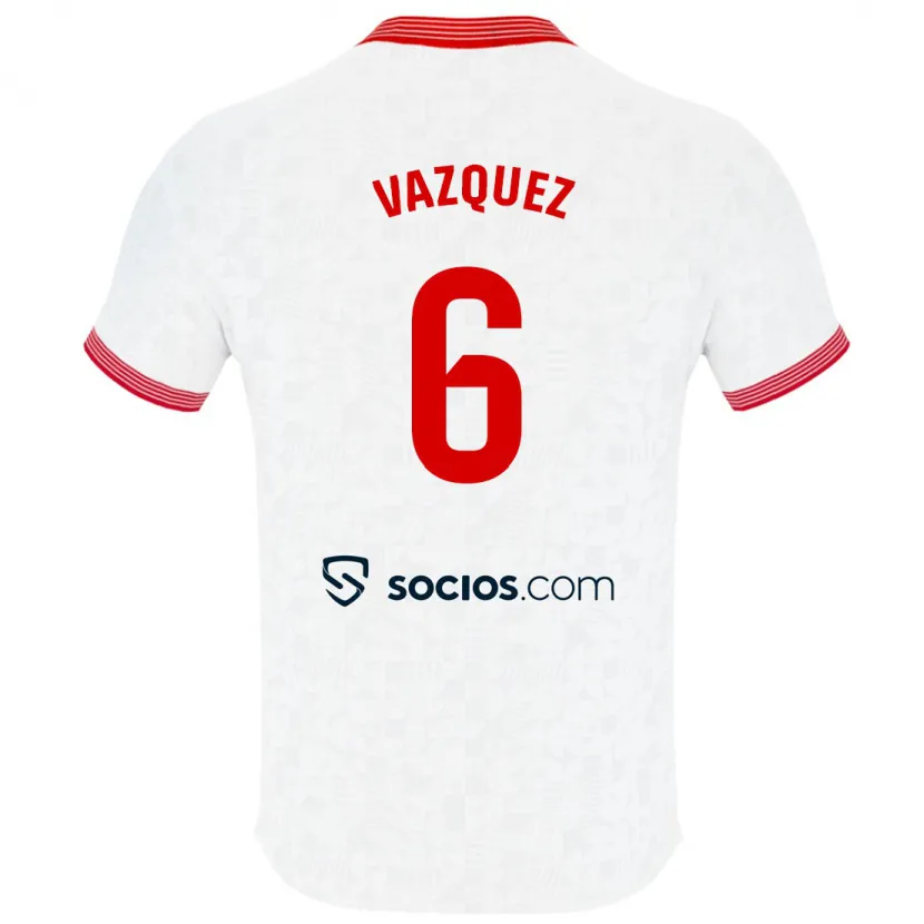 Danxen Niño Camiseta Manolo Vázquez #6 Blanco 1ª Equipación 2023/24 La Camisa