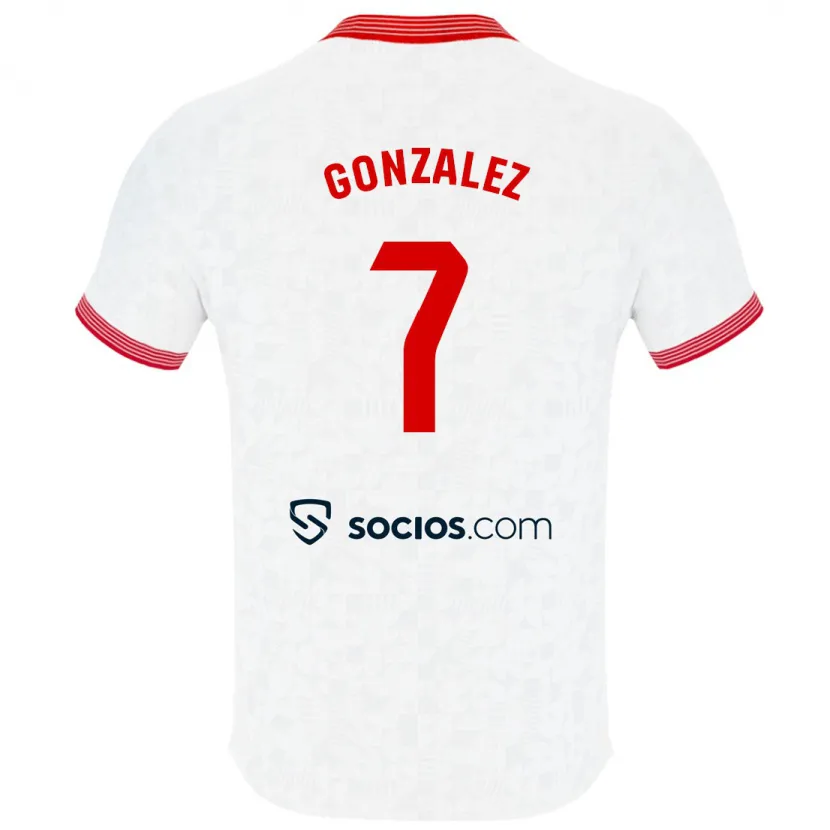 Danxen Niño Camiseta Juan González #7 Blanco 1ª Equipación 2023/24 La Camisa