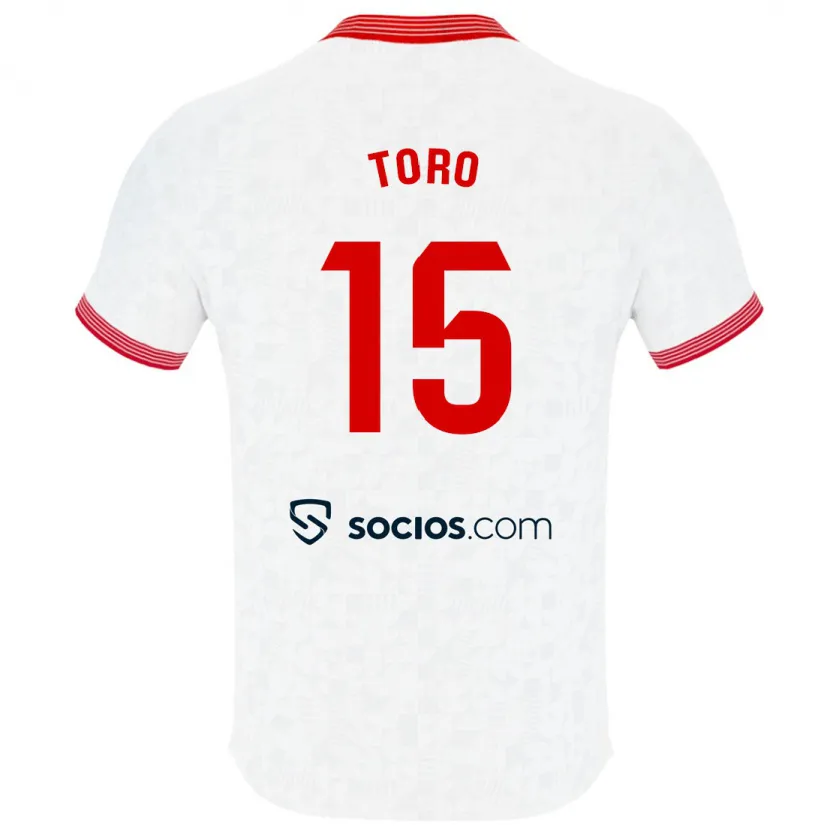 Danxen Niño Camiseta Juanan Toro #15 Blanco 1ª Equipación 2023/24 La Camisa