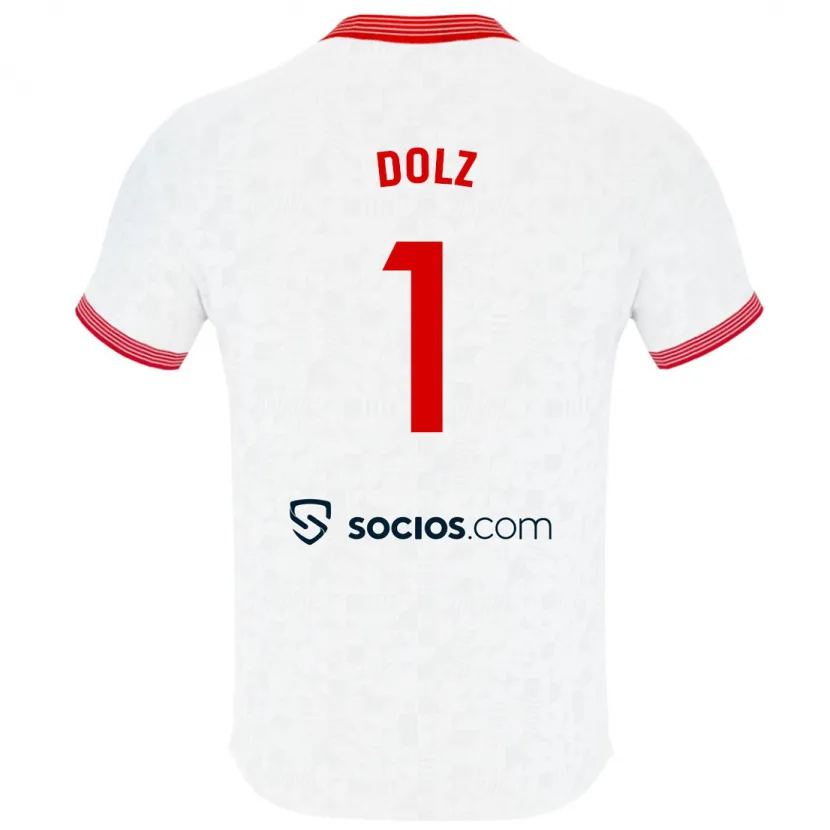 Danxen Niño Camiseta Marc Dolz #1 Blanco 1ª Equipación 2023/24 La Camisa