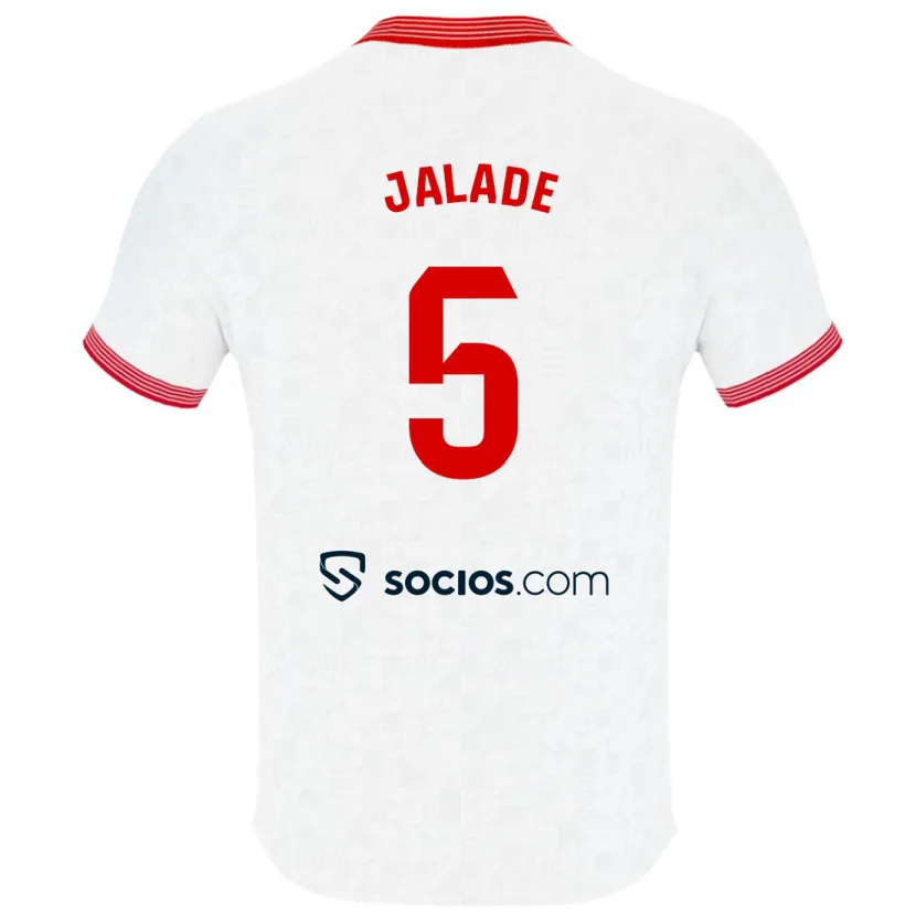 Danxen Niño Camiseta Robert Jalade #5 Blanco 1ª Equipación 2023/24 La Camisa