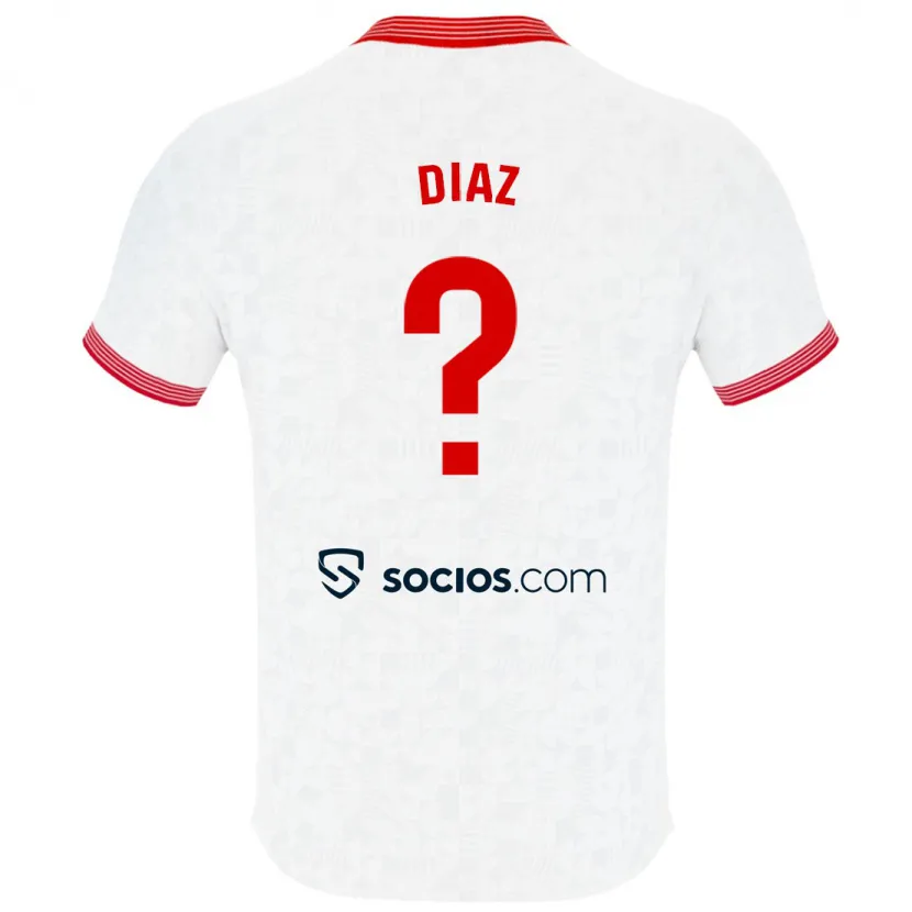 Danxen Niño Camiseta Álvaro Díaz #0 Blanco 1ª Equipación 2023/24 La Camisa