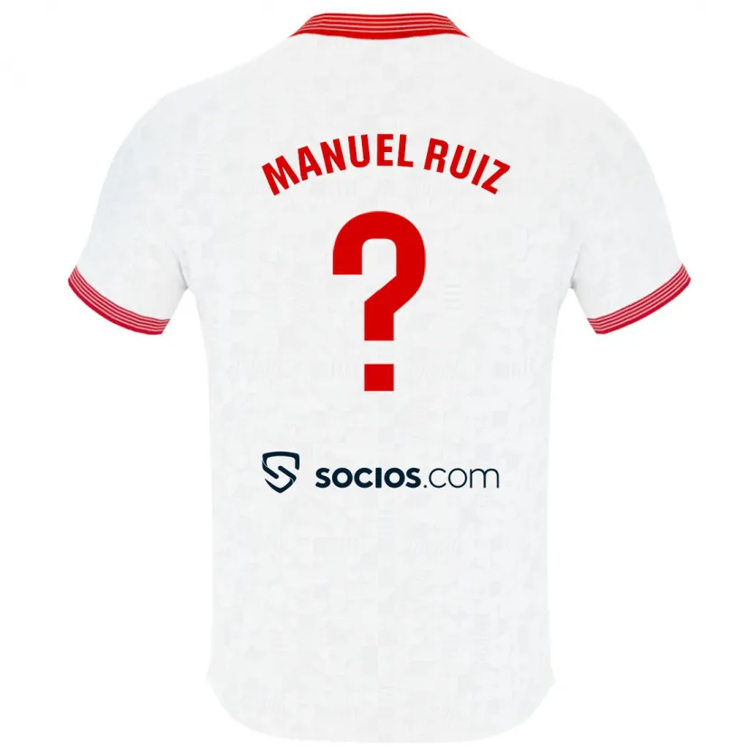 Danxen Niño Camiseta José Manuel Ruiz #0 Blanco 1ª Equipación 2023/24 La Camisa