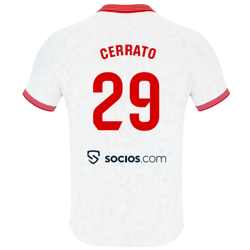 Danxen Niño Camiseta Alba Cerrato Izquierdo #29 Blanco 1ª Equipación 2023/24 La Camisa