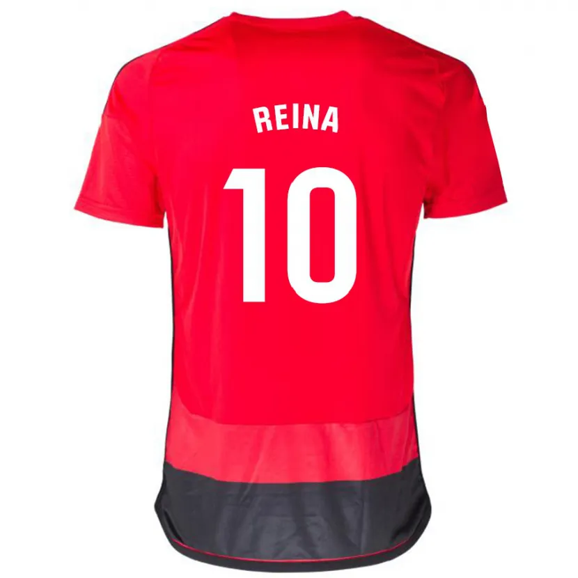 Danxen Niño Camiseta Alberto Reina #10 Negro Rojo 1ª Equipación 2023/24 La Camisa